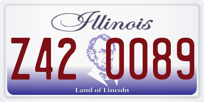 IL license plate Z420089