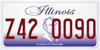 IL license plate Z420090