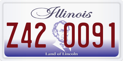 IL license plate Z420091