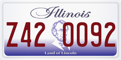 IL license plate Z420092