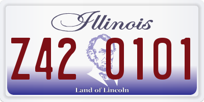 IL license plate Z420101