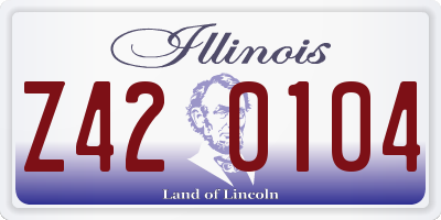 IL license plate Z420104
