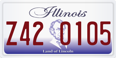 IL license plate Z420105