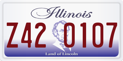 IL license plate Z420107
