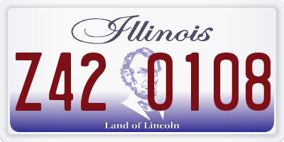 IL license plate Z420108