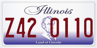 IL license plate Z420110