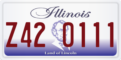 IL license plate Z420111