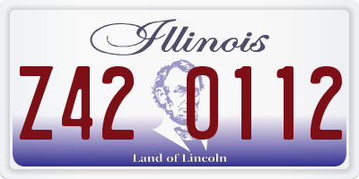 IL license plate Z420112