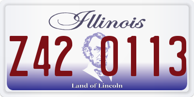 IL license plate Z420113