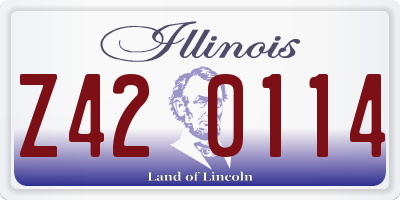 IL license plate Z420114