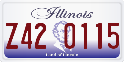 IL license plate Z420115