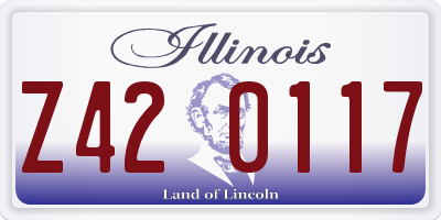 IL license plate Z420117