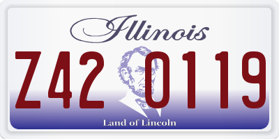 IL license plate Z420119