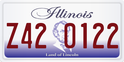 IL license plate Z420122
