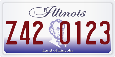 IL license plate Z420123