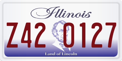 IL license plate Z420127
