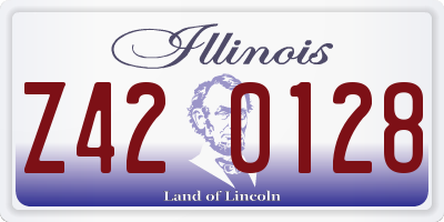 IL license plate Z420128