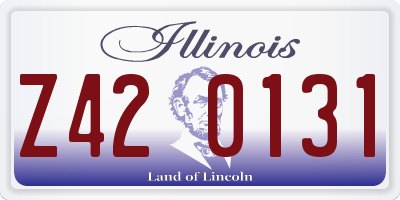 IL license plate Z420131