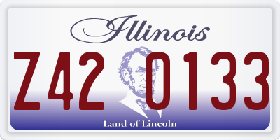 IL license plate Z420133
