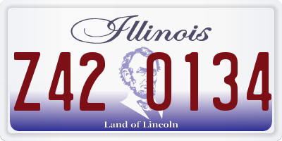 IL license plate Z420134