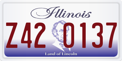 IL license plate Z420137