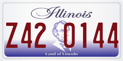 IL license plate Z420144