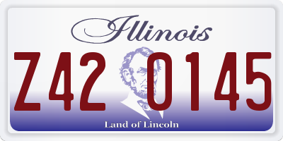 IL license plate Z420145