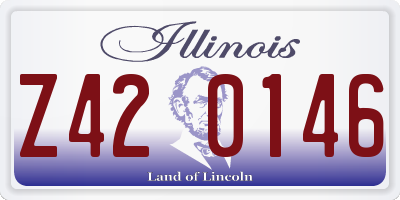 IL license plate Z420146