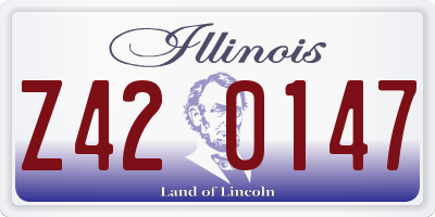 IL license plate Z420147