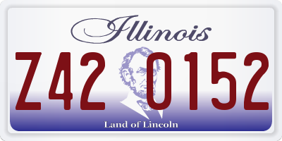 IL license plate Z420152