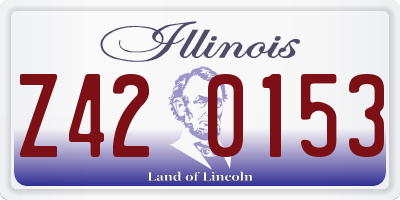 IL license plate Z420153