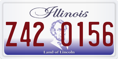 IL license plate Z420156