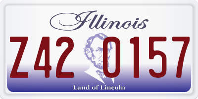 IL license plate Z420157
