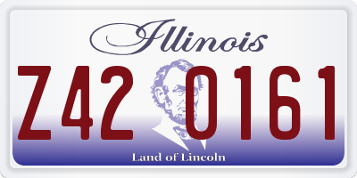 IL license plate Z420161