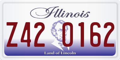 IL license plate Z420162