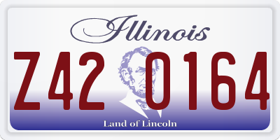 IL license plate Z420164