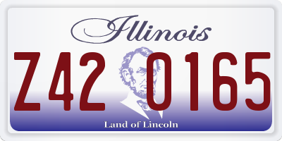 IL license plate Z420165