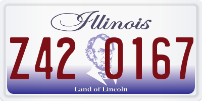 IL license plate Z420167