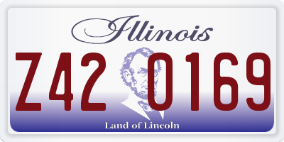 IL license plate Z420169