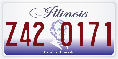 IL license plate Z420171
