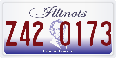 IL license plate Z420173