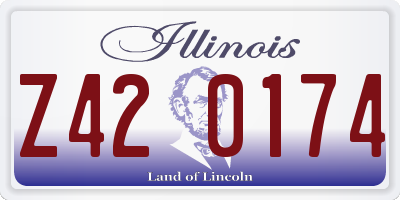 IL license plate Z420174