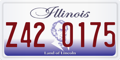 IL license plate Z420175