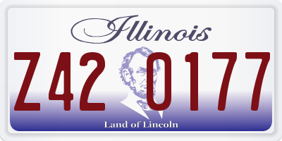 IL license plate Z420177