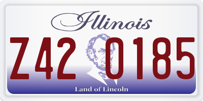 IL license plate Z420185