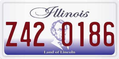 IL license plate Z420186