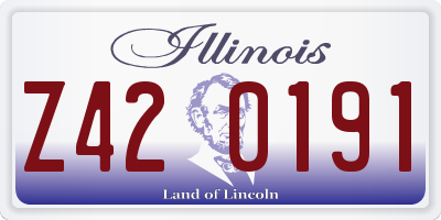 IL license plate Z420191
