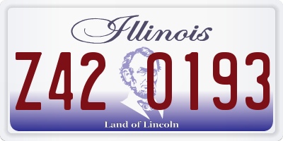 IL license plate Z420193