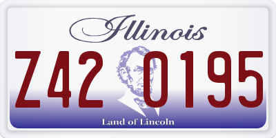 IL license plate Z420195