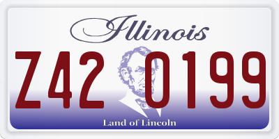 IL license plate Z420199